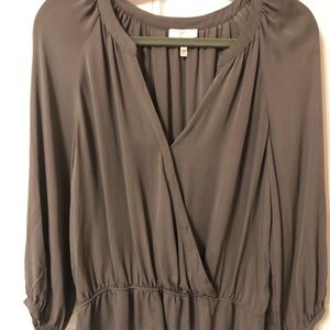 Joie gray silk top, medium